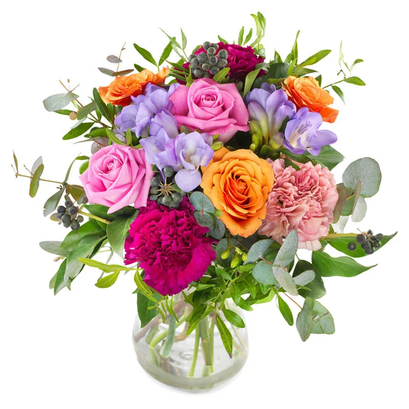 Spring bouquet with colourful flowers - send flowers online