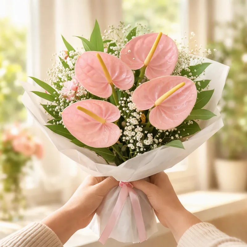 Anthurium (flamingoblomma) – Pink – image 3