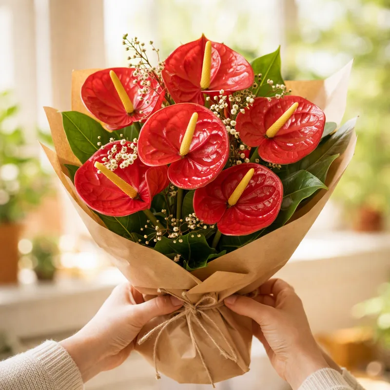 Anthurium (flamingoblomma) – Red – image 3