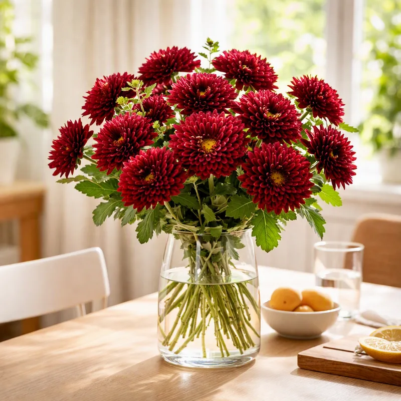 Chrysanthemum – Red – image 2
