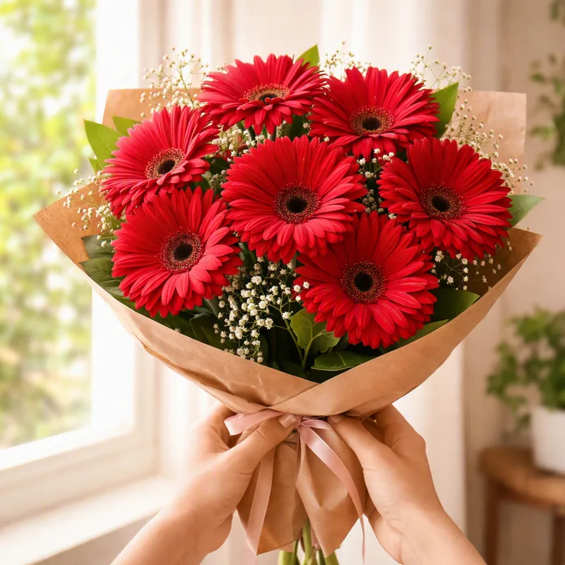 Gerbera – Red – image 3