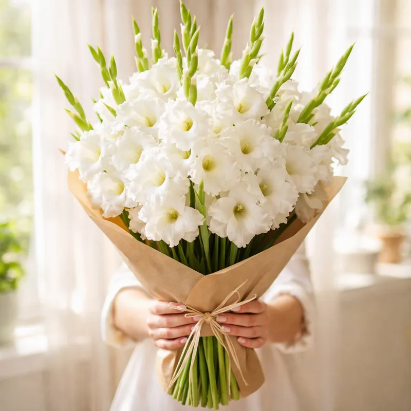 Gladiolus – White – image 3