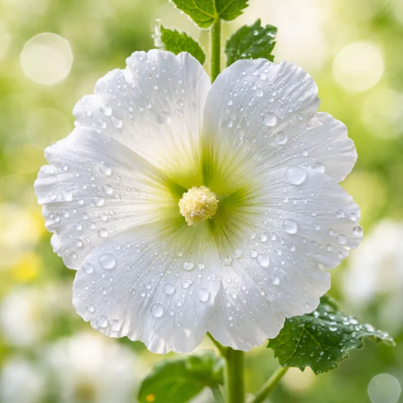 Hollyhock – White