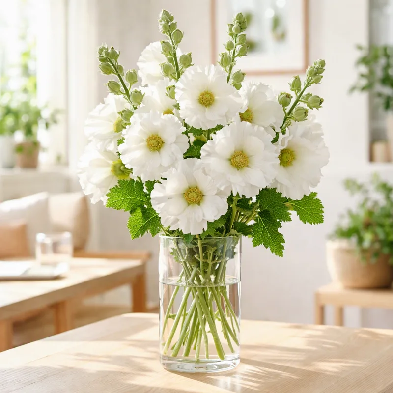 Hollyhock – White – image 2