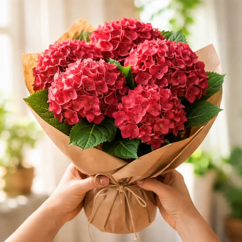 Hydrangea – Red – image 3