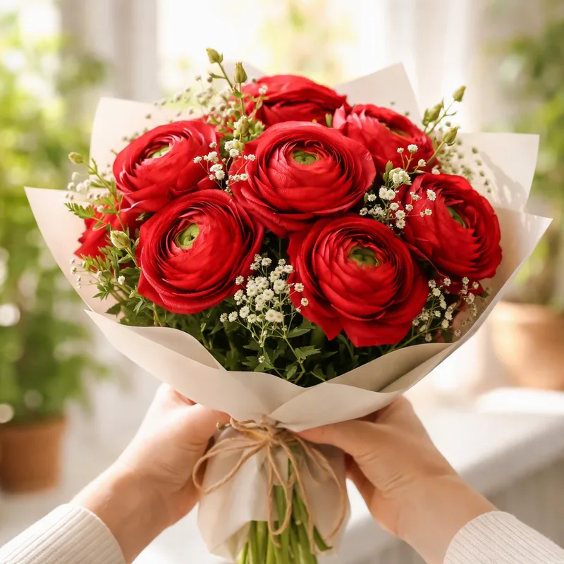 Ranunculus – Red – image 3