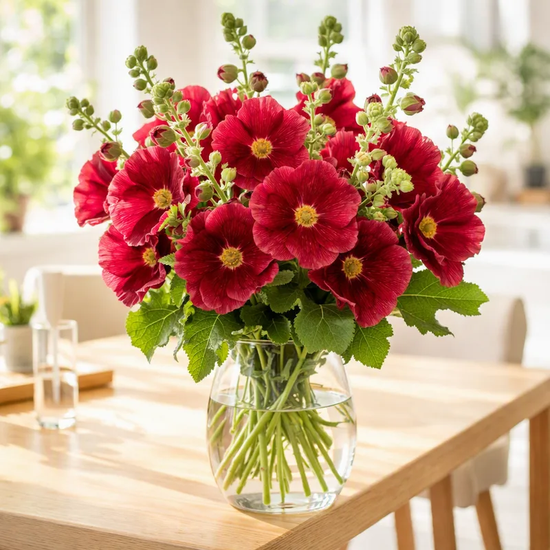 Hollyhock – Red – image 2
