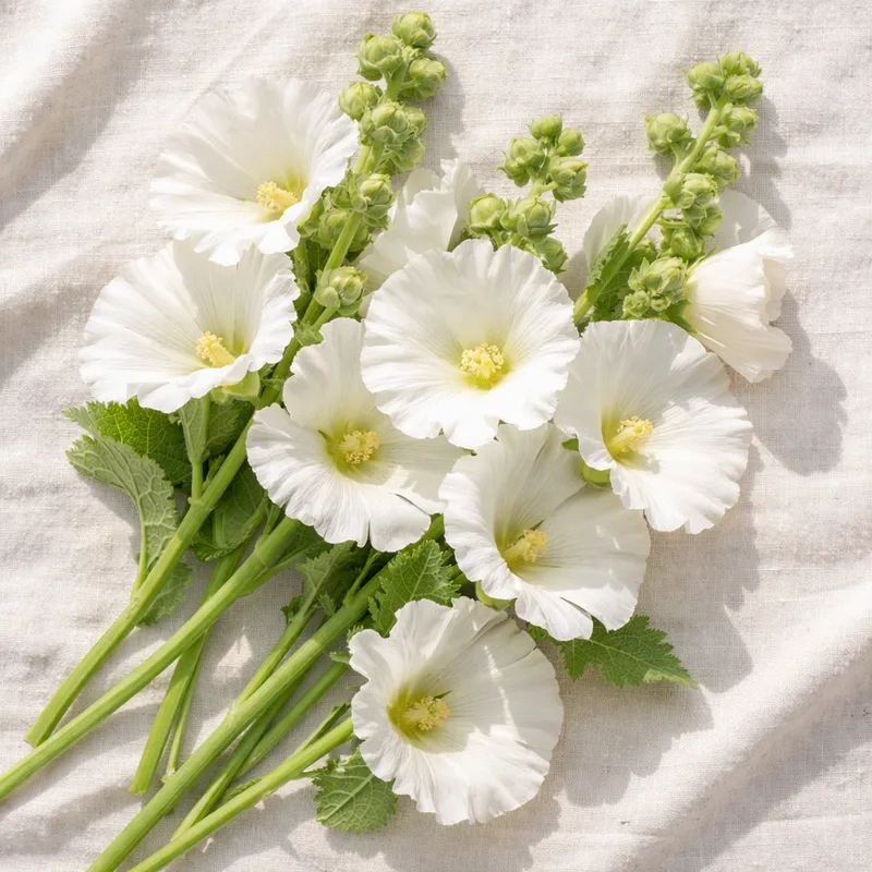 Hollyhock – White – image 4